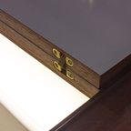 Zeldzame Mid-century Roger De Winter Cocktail Bar In Teak Met Bijhorende Krukken, 1960 thumbnail 11