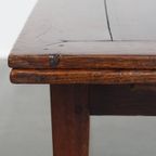 Antieke Franse Eikenhouten Uitschuifbare Xxl Eettafel Uit Eind 18e/ Begin 19e Eeuw thumbnail 11