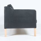Danish Design Black Leather Sofa From Mogens Hansen thumbnail 5