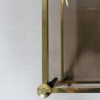 Vintage Barcart, Serveerwagen - Messing, Rookglas, Jaren '70 | 01498 thumbnail 4