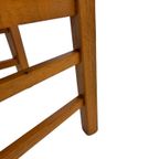 Vintage Set Van 6 Eetkamerstoelen Eiken En Riet Design thumbnail 14