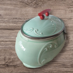 Mooie Bmf Foreign Mintgroene Keramiek Lunchbox `20 -`30 thumbnail 9