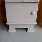 Vintage Brocante Houten Kastje, Halkastje, Nachtkastjes thumbnail 5