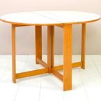 Vintage Ronde Scandinavische Eikenhouten Eettafel Design thumbnail 8