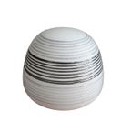 Vintage Plafonniere Opalineglas Wit/zwart/grijs, Jaren '50. thumbnail 4