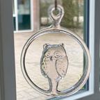 Kosta Glazen Raamhanger / Suncatcher Van Een Uil, Scandinavisch Glas thumbnail 2