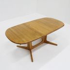 Vintage Deense Ovalen Uitschuifbare Eettafel Tafel Massief Hout thumbnail 3