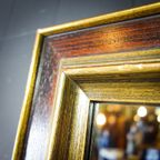 Vintage Spiegel Met Oude Sierlijst – Goud Bruin – Jaren 60 thumbnail 6