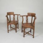 Set Van 2 Hoekstoelen In Teak, Jaren '80 thumbnail 2