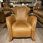 Saddle Chair / Zadel Fauteuil Vintage Camel Leer Eyecatcher thumbnail 3