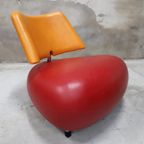 * Leolux Pallone Oranje Rode Design Fauteuil thumbnail 2