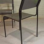 Vintage Set Van 4 Metalen Stoelen, Zwart, Perforated Metal thumbnail 12