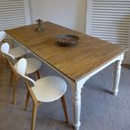 Prachtige Grote Ronde Mango Eettafel 140 Cm thumbnail 5