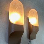 2x Vintage ‘frosted Glass’ Muurlamp – Hans Popp thumbnail 5