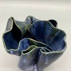 Vintage Gevouwen Vaas Indigo thumbnail 7