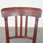 Originele Vintage Thonet Design Bistro Stoel Met Gematte Zitting thumbnail 11