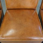 Set Van 4 Luxe En In Goede Staat Verkerende Schapenleren Eetkamerstoelen thumbnail 7