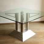 Postmodern Steel Tube Dining Table, 1990s thumbnail 5