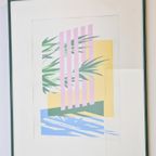 Vintage Postmodern Art Stilleven Zeefdruk Eclipse 1980 Boho thumbnail 5