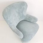 Vintage Artifort Fauteuil Blauw | Lichtblauwe Rib Theo Ruth thumbnail 8