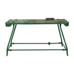 Unieke Groene Industriële Werkbank Werktafel Hout Metaal 160Cm thumbnail 17