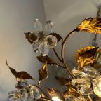 2 Beschikbaar ! 2 Italiaanse Bloemen Plafonieres Echte Vintage Toppers ! Kristal thumbnail 10