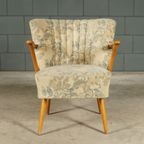 Vintage Cocktailfauteuil – Velours – Houten Armleuningen – Jaren 60 thumbnail 6