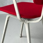 Revolt Stoel Friso Kramer Vintage Ahrend Rood Stof Kvadrat thumbnail 7