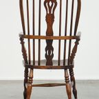 Charmante, Antieke Engelse Highback Windsor Eetkamerstoel Met Een Prachtig Patina thumbnail 5