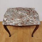Vintage Queen Ann Salontafel Koffietafel Met Marmer Blad 21 thumbnail 5