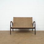 Italian Wood And Cord Woven Rope Bench thumbnail 7