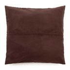 Bazar Bizar | De Four Panel Leather Kussenhoes - Chocolade - 60x60 thumbnail 3