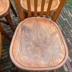 6 + 1 Baumann Bistrostoelen Keukenstoeln Café Stoelen Frans thumbnail 6