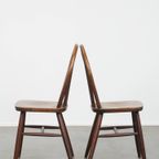 Set Van 8 Vintage Houten Windsor Spijlen Stoelen In Engelse Stijl Uit De Jaren ’70 thumbnail 6