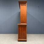 Belgische Pitch Pine Schoolkast Met Ribbelglas thumbnail 20