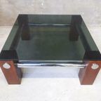Retro Salontafel Vintage Salontafel Rookglas thumbnail 2