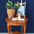 Antieke Vintage Wijntafel, Ronde Eikenhouten Bijzettafel thumbnail 8