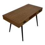 Vintage Bureau Werkplek Compact Jaren 70 Plak Fineer thumbnail 10