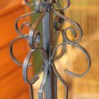 Zeer Grote Brutalistische Smeedijzeren Vloerlamp, Circa 1950 thumbnail 12
