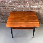 Vintage Hoogglanzende Houten Cocktailtafel, Salontafel Jaren 60, Mid Century Bijzettafel. thumbnail 11