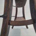 Vintage Eiken Houten Wijnrek Spaans Brutalist Flessenrek thumbnail 3
