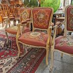 Brocante Vintage Gobelin Queen Ann Stoeltje, Fauteuiltje 01 thumbnail 14