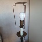 Klassiek - Vloerlamp - Staande Lamp - Met Leder Omkleed -1950 thumbnail 11