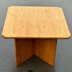 Vintage Grenen Salontafel / Bijzettafel Minimalist Design thumbnail 24
