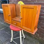 Brocante Badkamerkastje Met Oude Spiegel / Medicijnkastje thumbnail 6