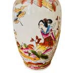 Chinese Vaas Bloemen Geisha’S Handgeschilderd Vintage thumbnail 4