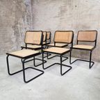 Set Van 6 Cesca Stoelen Marcel Breuer Stijl Webbing Stoelen thumbnail 18