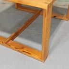 Vintage Design Grenen Salontafel, Vierkant thumbnail 10