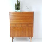Vintage Fins Kastje Teak Fineer Secretaire thumbnail 9