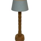 Vintage Pinewood Grenen Tafellamp Gedraaid Jaren 70 Design thumbnail 3